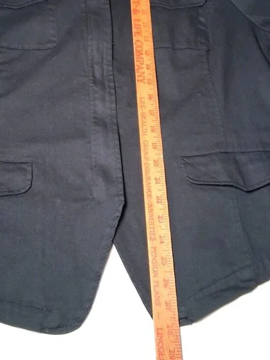 Torrid Size 3 Military Style Jacket Plus Size 3X Army Stretch Twill Black New - Picture 6 of 16